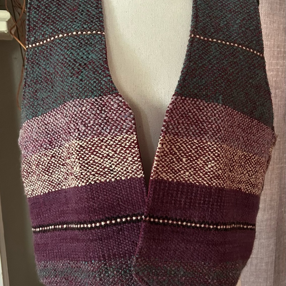 Purple and Turquoise Women's Vest with Fringe (fully lined)
